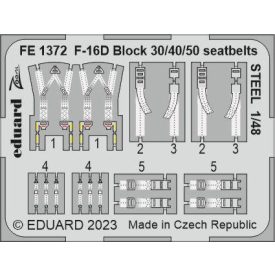 Eduard F-16D Block 30/40/50 seatbelts STEEL (Kinetic Model)