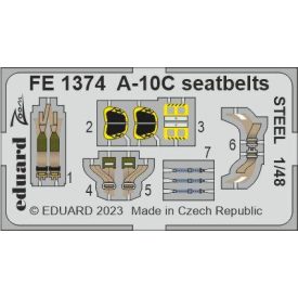Eduard A-10C seatbelts STEEL (Academy)