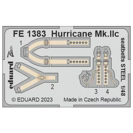Eduard Hurricane Mk. IIc seatbelts STEEL (Arma hobby)