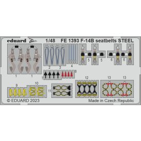 Eduard F-14B seatbelts STEEL (Great Wall Hobby)