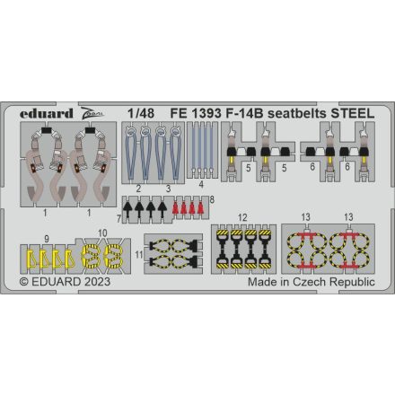 Eduard F-14B seatbelts STEEL (Great Wall Hobby)