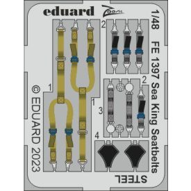 Eduard Sea King seatbelts STEEL (Airfix)