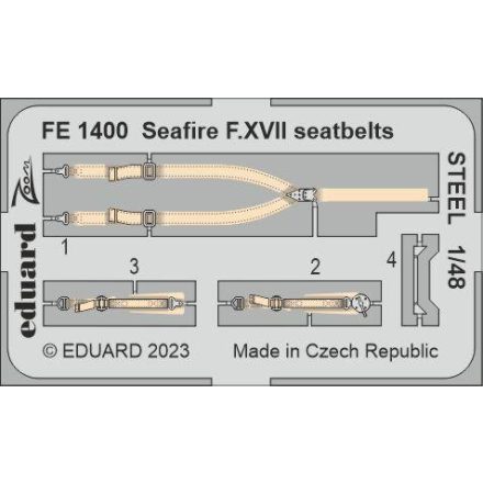 Eduard Seafire F. XVII seatbelts STEEL (Airfix)