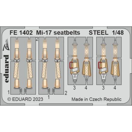 Eduard Mi-17 seatbelts STEEL (Trumpeter)