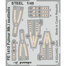 Eduard Fulmar Mk. I seatbelts STEEL (Trumpeter)