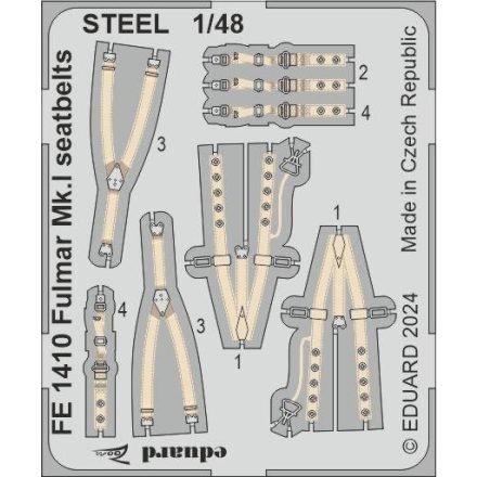 Eduard Fulmar Mk. I seatbelts STEEL (Trumpeter)