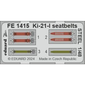Eduard Ki-21-I seatbelts STEEL (ICM)