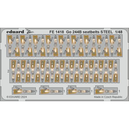 Eduard Go 244B seatbelts STEEL (ICM)