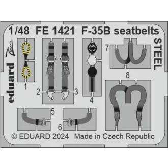 Eduard F-35B seatbelts STEEL TAMIYA fotómaratás