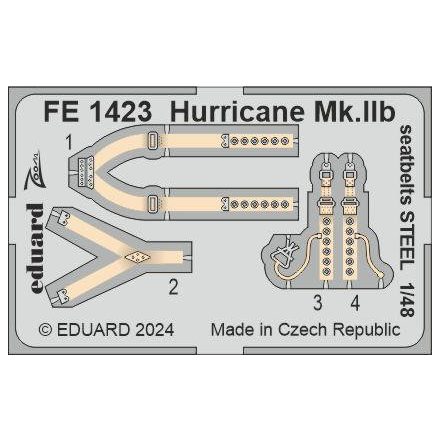 Eduard Hurricane Mk. IIb seatbelts STEEL (Arma Hobby)