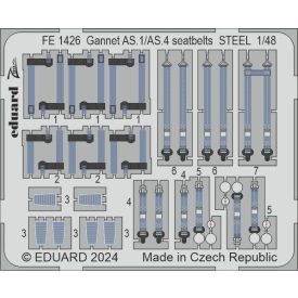 Eduard Gannet AS.1/ AS.4 seatbelts STEEL (Airfix)