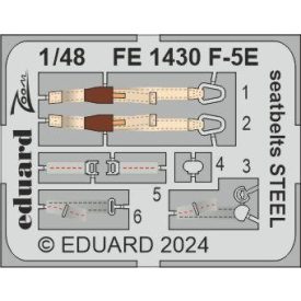 Eduard F-5E seatbelts STEEL (Eduard, AFV Club)