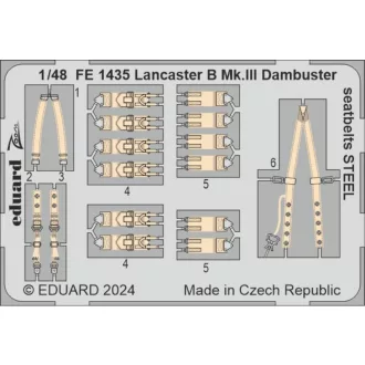   Eduard Lancaster B Mk.III Dambuster seatbelts STEEL HKM fotómaratás