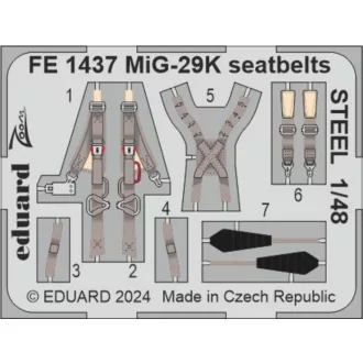 Eduard MiG-29K seatbelts STEEL HOBBY BOSS fotómaratás