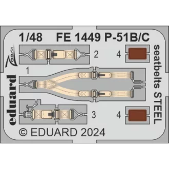 Eduard P-51B/C seatbelts STEEL EDUARD fotómaratás