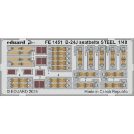 Eduard B-24J seatbelts STEEL (Hobby Boss)