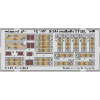 Eduard B-24J seatbelts STEEL HOBBY BOSS fotómaratás