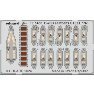 Eduard B-26B Marauder seatbelts STEEL ICM fotómaratás