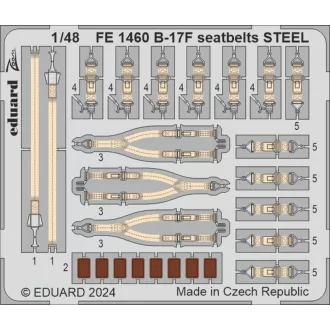 Eduard B-17F seatbelts STEEL fotómaratás