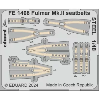 Eduard Fulmar Mk.II seatbelts STEEL fotómaratás