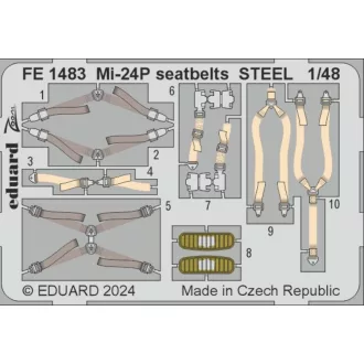 Eduard Mi-24P seatbelts STEEL fotómaratás