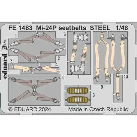Eduard Mi-24P seatbelts STEEL (Trumpeter)