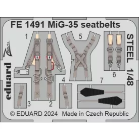 Eduard MiG-35 seatbelts STEEL (Hobby Boss)