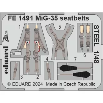 Eduard MiG-35 seatbelts STEEL HOBBY BOSS fotómaratás