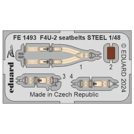 Eduard F4U-2 seatbelts STEEL (Hobby Boss)