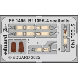 Eduard Bf 109K-4 seatbelts STEEL EDUARD fotómaratás