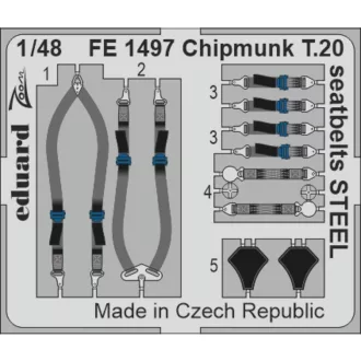 Eduard Chipmunk T.20 seatbelts STEEL AIRFIX fotómaratás