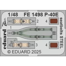 Eduard P-40E seatbelts STEEL (Eduard)