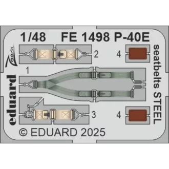 Eduard P-40E seatbelts STEEL EDUARD fotómaratás