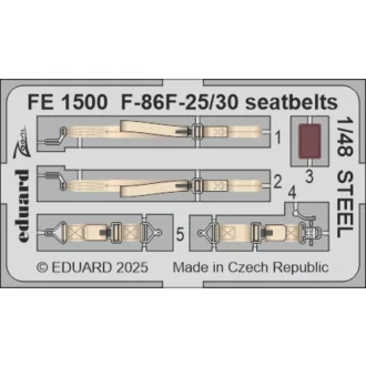 Eduard F-86F-25/30 seatbelts STEEL AIRFIX fotómaratás