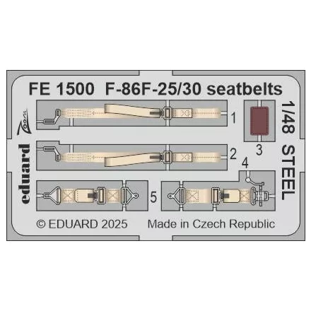 Eduard F-86F-25/30 seatbelts STEEL (Airfix)