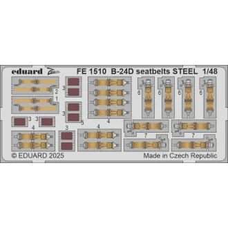 Eduard B-24D seatbelts STEEL HOBBY BOSS fotómaratás
