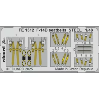 Eduard F-14D seatbelts STEEL GREAT WALL HOBBY fotómaratás