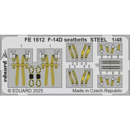 Eduard F-14D seatbelts STEEL (Great Wall Hobby)