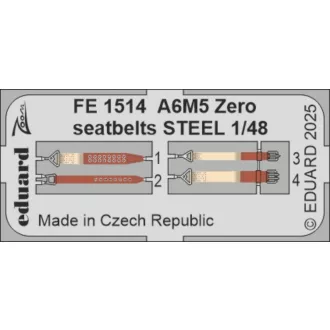 Eduard A6M5 Zero seatbelts STEEL FINE MOLDS fotómaratás