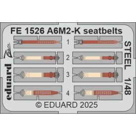 Eduard A6M2-K seatbelts STEEL (Eduard)