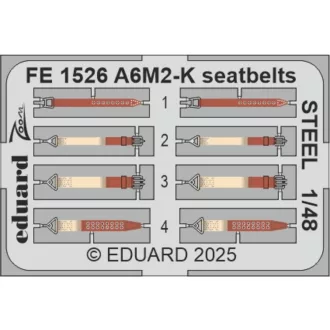 Eduard A6M2-K seatbelts STEEL EDUARD fotómaratás