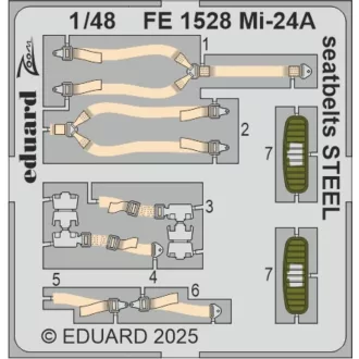 Eduard Mi-24A seatbelts STEEL TRUMPETER fotómaratás