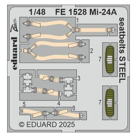 Eduard Mi-24A seatbelts STEEL (Trumpeter)