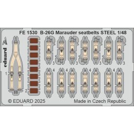 Eduard B-26G Marauder seatbelts STEEL (ICM)