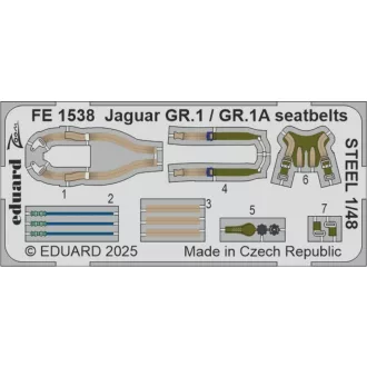   Eduard Jaguar GR.1 / GR.1A seatbelts STEEL AIRFIX fotómaratás