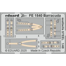 Eduard Barracuda seatbelts STEEL (Trumpeter)