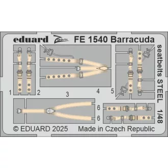 Eduard Barracuda seatbelts STEEL TRUMPETER fotómaratás