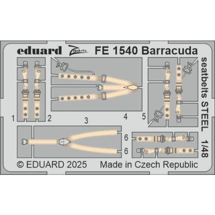 Eduard Barracuda seatbelts STEEL (Trumpeter)