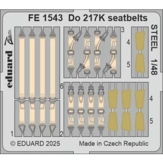 Eduard Do 217K seatbelts STEEL ICM fotómaratás