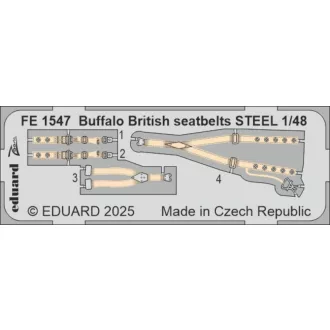 Eduard Buffalo British seatbelts STEEL TAMIYA fotómaratás